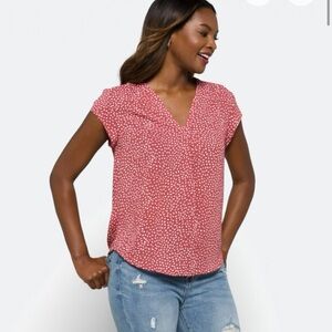 Women's Red Polka Dot Top